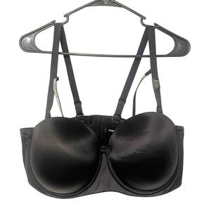 Torrid Plus Size 44DDD Black Bombshell Everyday Strapless Boost‎ Bra Rhinestone